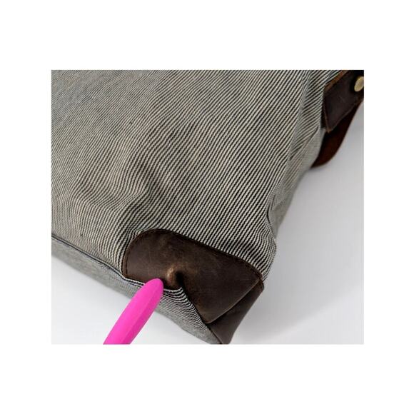 Jesslyn Blake Anthropologie Messenger Bag Canvas Leather Work Travel Boho Chic - Picture 16 of 16